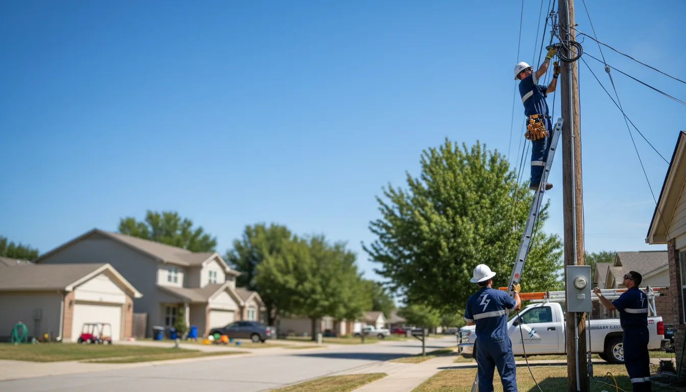 Residential electrician providing installation services in Scotland, TX
